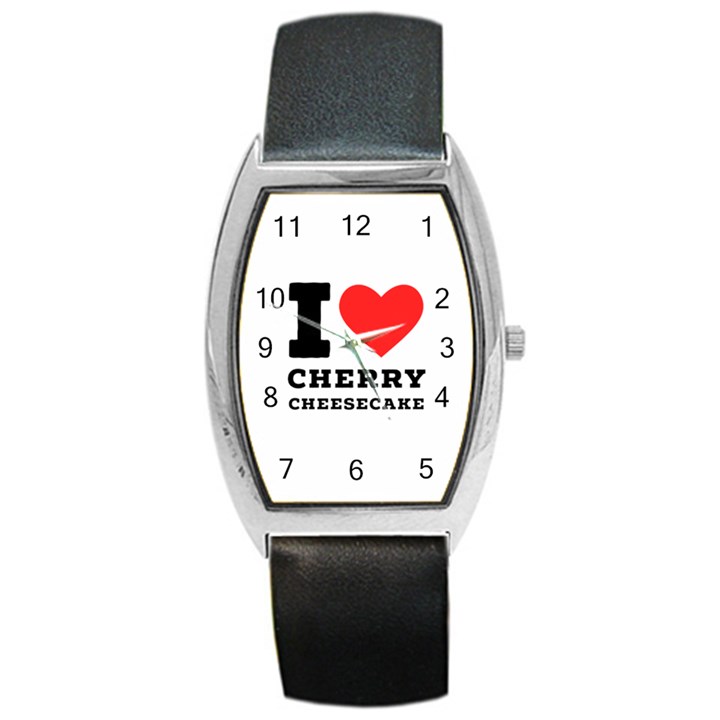 I love cherry cheesecake Barrel Style Metal Watch