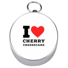 I Love Cherry Cheesecake Silver Compasses by ilovewhateva