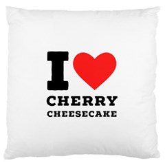 I Love Cherry Cheesecake Standard Premium Plush Fleece Cushion Case (two Sides)