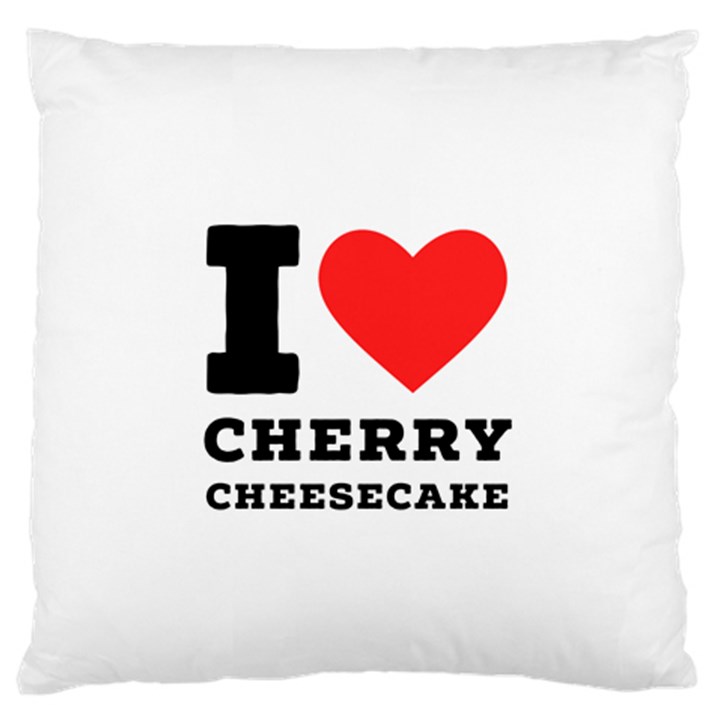 I love cherry cheesecake Standard Premium Plush Fleece Cushion Case (Two Sides)