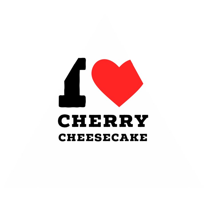 I love cherry cheesecake Wooden Puzzle Triangle