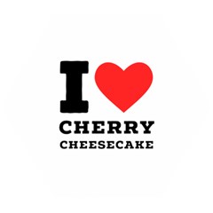 I Love Cherry Cheesecake Wooden Puzzle Hexagon by ilovewhateva