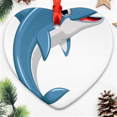 Blue Dolphin Ornament (heart) by pakminggu