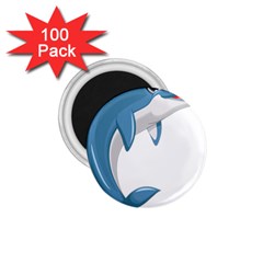 Blue Dolphin 1 75  Magnets (100 Pack)  by pakminggu