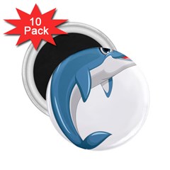 Blue Dolphin 2 25  Magnets (10 Pack)  by pakminggu