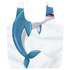 Blue Dolphin Full Print Recycle Bag (xxl) by pakminggu