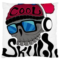 Cool Skull Large Cushion Case (one Side) by pakminggu