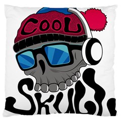 Cool Skull Standard Premium Plush Fleece Cushion Case (one Side) by pakminggu