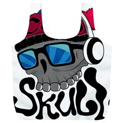 Cool Skull Full Print Recycle Bag (xxl)