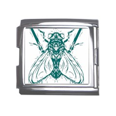 Green Insect Bee Illustration Mega Link Italian Charm (18mm) by pakminggu