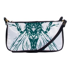 Green Insect Bee Illustration Shoulder Clutch Bag by pakminggu