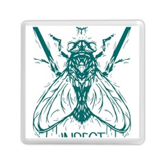 Green Insect Bee Illustration Memory Card Reader (square) by pakminggu