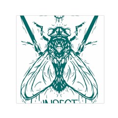 Green Insect Bee Illustration Square Satin Scarf (30  X 30 ) by pakminggu