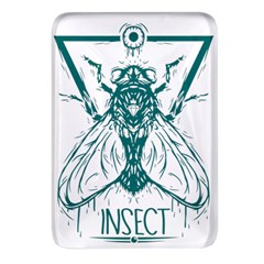 Green Insect Bee Illustration Rectangular Glass Fridge Magnet (4 Pack) by pakminggu