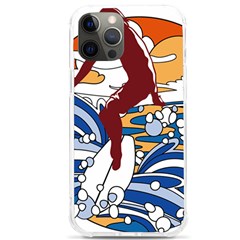 Beach Illustration Summer Beach Surf Waves Iphone 12 Pro Max Tpu Uv Print Case by pakminggu