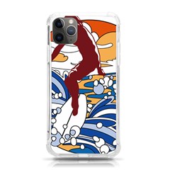 Beach Illustration Summer Beach Surf Waves Iphone 11 Pro Max 6 5 Inch Tpu Uv Print Case by pakminggu