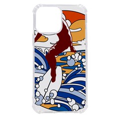 Beach Illustration Summer Beach Surf Waves Iphone 13 Pro Max Tpu Uv Print Case by pakminggu