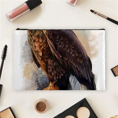 Eagle Art Eagle Watercolor Painting Bird Animal Cosmetic Bag (large) by pakminggu