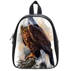 Eagle Art Eagle Watercolor Painting Bird Animal School Bag (small) by pakminggu