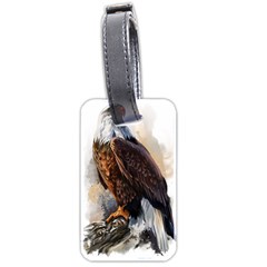 Eagle Art Eagle Watercolor Painting Bird Animal Luggage Tag (two Sides) by pakminggu