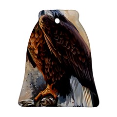 Eagle Art Eagle Watercolor Painting Bird Animal Bell Ornament (two Sides) by pakminggu