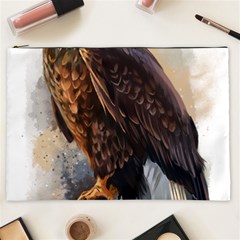 Eagle Art Eagle Watercolor Painting Bird Animal Cosmetic Bag (xxl) by pakminggu