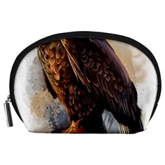 Eagle Art Eagle Watercolor Painting Bird Animal Accessory Pouch (large) by pakminggu