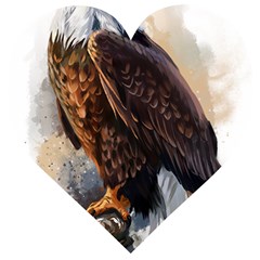 Eagle Art Eagle Watercolor Painting Bird Animal Wooden Puzzle Heart by pakminggu