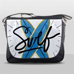 Wave Surfing Surfboard Surfing Messenger Bag by pakminggu