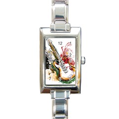 Electric Guitar Rectangle Italian Charm Watch by pakminggu