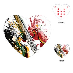 Electric Guitar Playing Cards Single Design (heart) by pakminggu