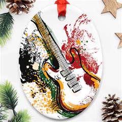 Electric Guitar Oval Ornament (two Sides) by pakminggu