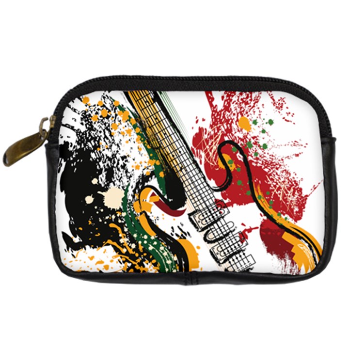 Electric Guitar Digital Camera Leather Case