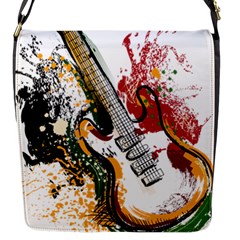 Electric Guitar Flap Closure Messenger Bag (S)