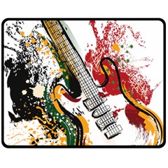 Electric Guitar Two Sides Fleece Blanket (medium) by pakminggu