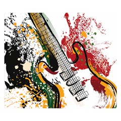 Electric Guitar Two Sides Premium Plush Fleece Blanket (small) by pakminggu