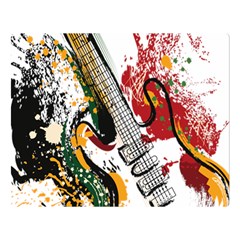 Electric Guitar Two Sides Premium Plush Fleece Blanket (large) by pakminggu