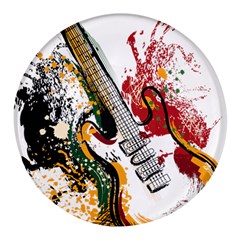 Electric Guitar Round Glass Fridge Magnet (4 Pack) by pakminggu