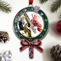 Electric Guitar Metal X Mas Lollipop with Crystal Ornament