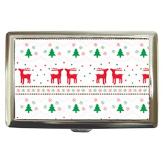 Red Green And Blue Christmas Themed Illustration Cigarette Money Case by pakminggu