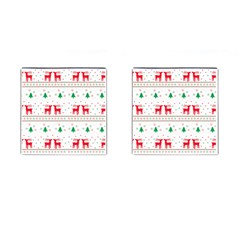 Red Green And Blue Christmas Themed Illustration Cufflinks (square) by pakminggu