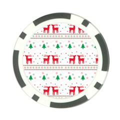 Red Green And Blue Christmas Themed Illustration Poker Chip Card Guard by pakminggu