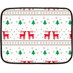 Red Green And Blue Christmas Themed Illustration Two Sides Fleece Blanket (mini) by pakminggu