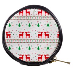 Red Green And Blue Christmas Themed Illustration Mini Makeup Bag by pakminggu