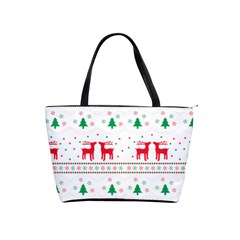 Red Green And Blue Christmas Themed Illustration Classic Shoulder Handbag by pakminggu