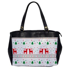 Red Green And Blue Christmas Themed Illustration Oversize Office Handbag by pakminggu