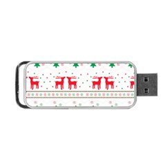 Red Green And Blue Christmas Themed Illustration Portable Usb Flash (one Side) by pakminggu