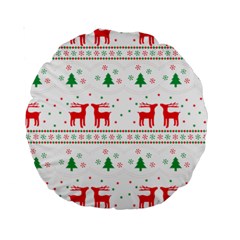 Red Green And Blue Christmas Themed Illustration Standard 15  Premium Round Cushions by pakminggu