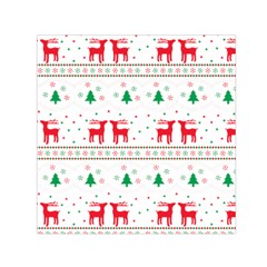 Red Green And Blue Christmas Themed Illustration Square Satin Scarf (30  X 30 ) by pakminggu