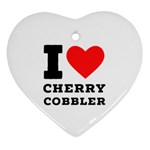 I love cherry cobbler Heart Ornament (Two Sides) Front